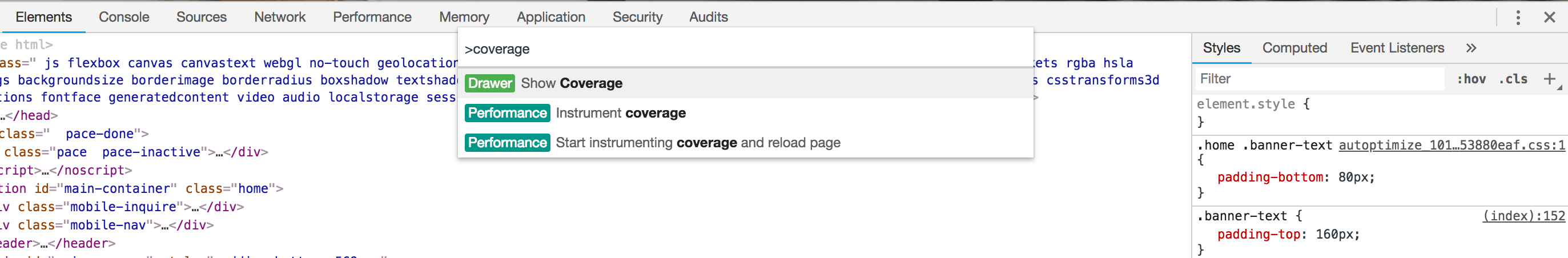 Google coverage tool