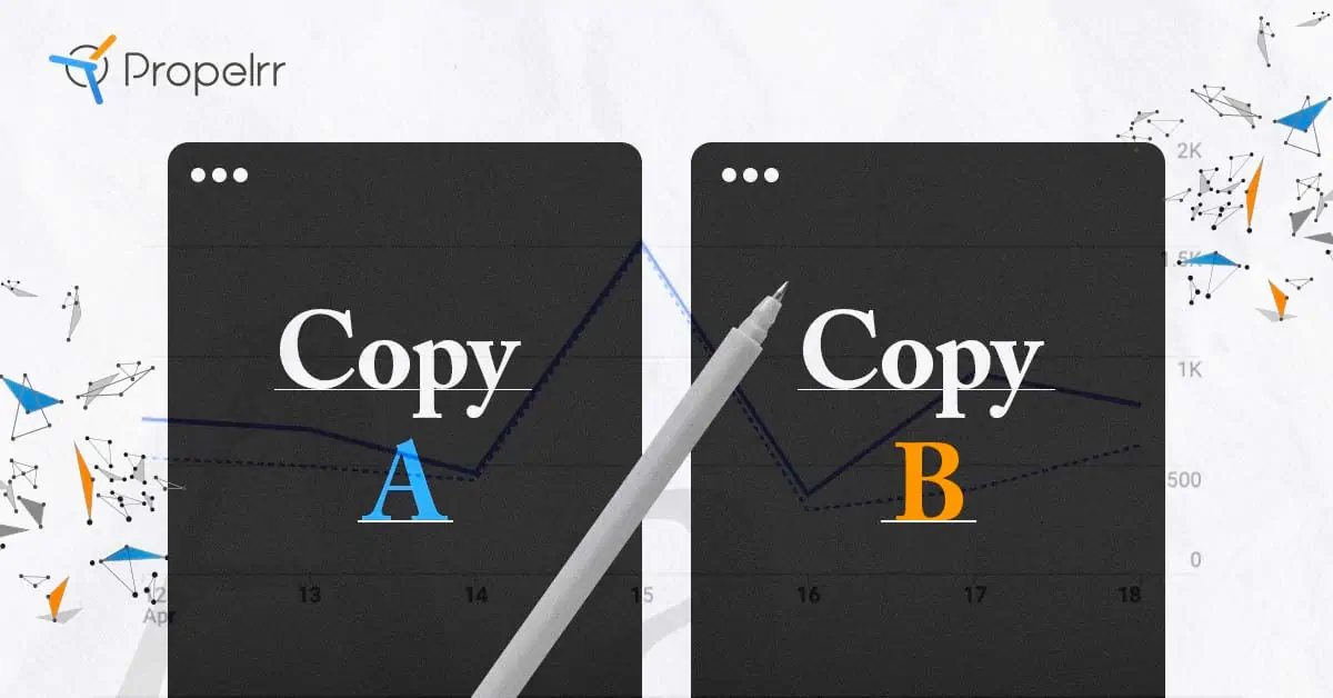 Copy A and B tabs with a pen in front