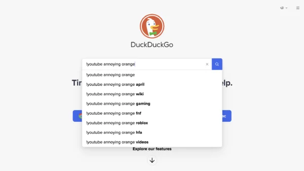 website redirect search duckduckgo